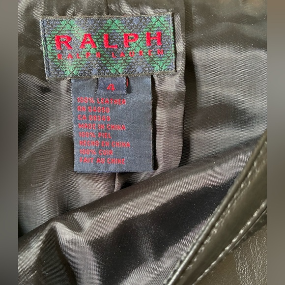 RALPH Ralph Lauren Black Leather Mini Skirt - Picture 3 of 8